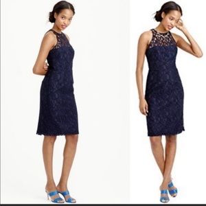 J. Crew Weddings and Parties Collection Navy Lace Pamela Dress Size 6